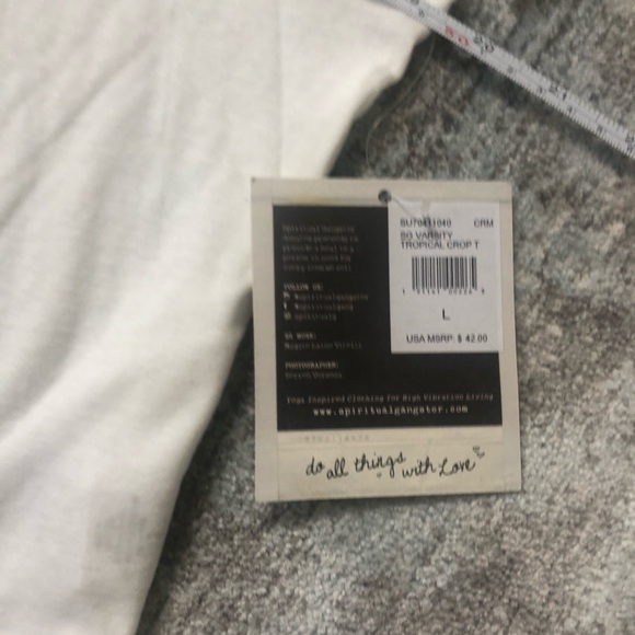 Spiritual Gangster Varsity Tropical Crop Tank NWT - Picture 6 of 7